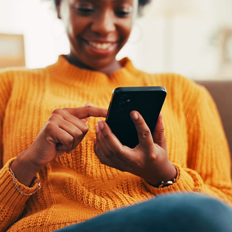 woman on mobile phone