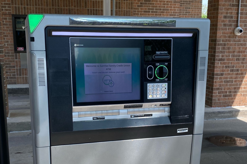Sunrise Family Credit Union ATM outdoors
