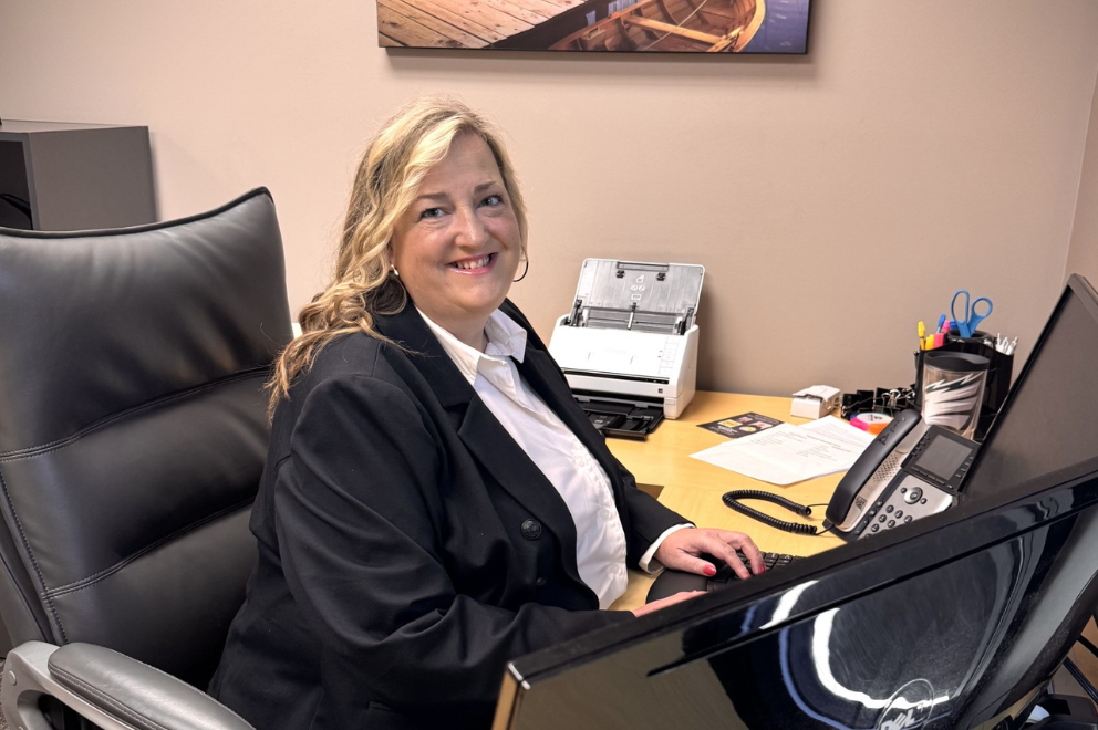 Mortgage lender in office setting
