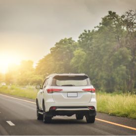 Car driving on road